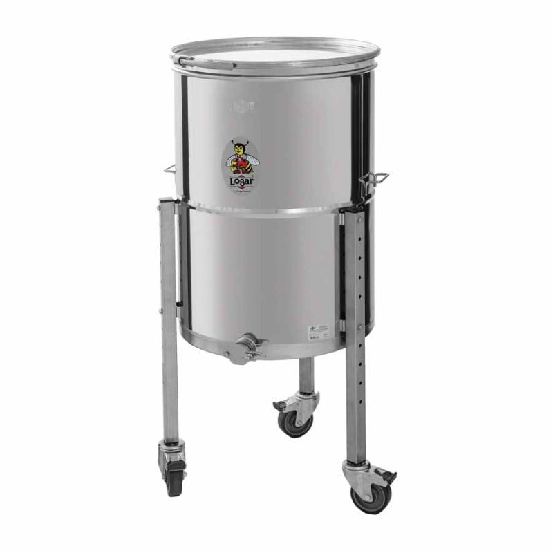 Logar afvultank 200 kg op wielen, met conische bodem (art. nr. 7342)