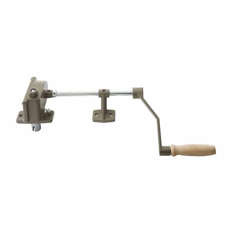 Handaandrijving met vrijloop en rem