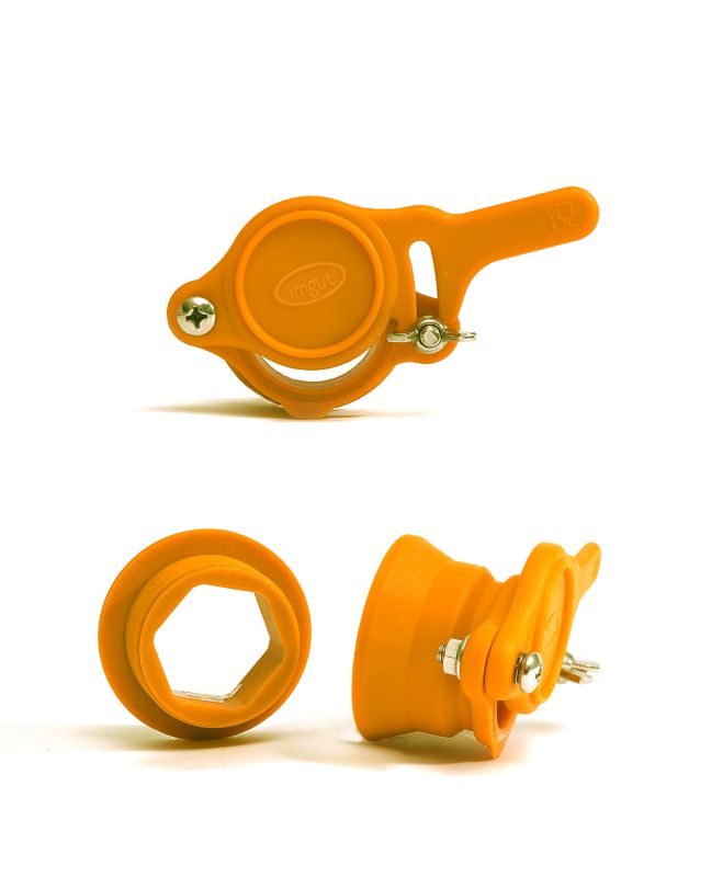 Honingkraan 6/4'' van kunststof met moer