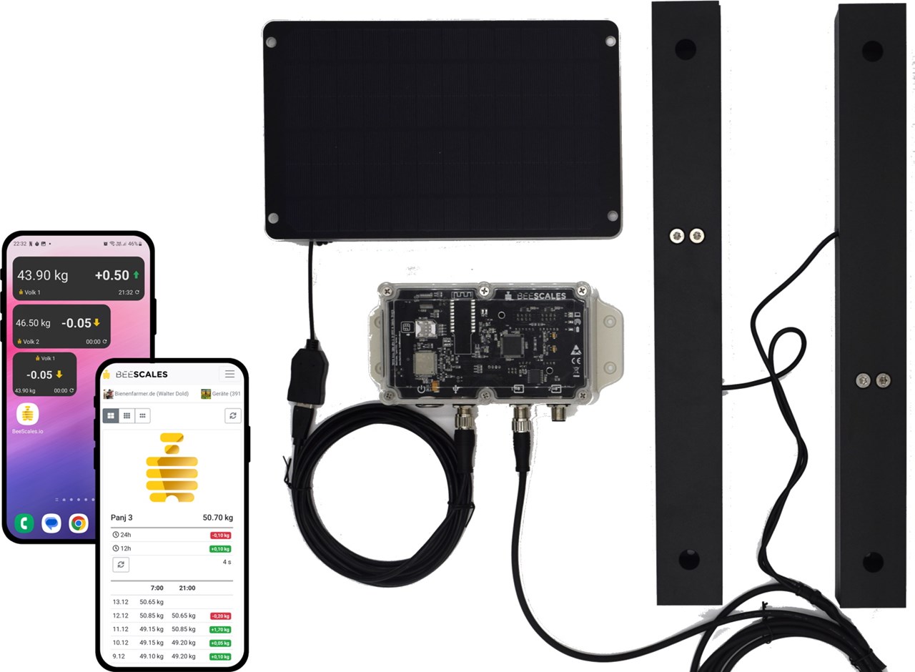 Picture of Bienenstockwaage zum Monitoring von einem Bienenstock + GPS und Diebstahlalarm, 4G NB-IoT