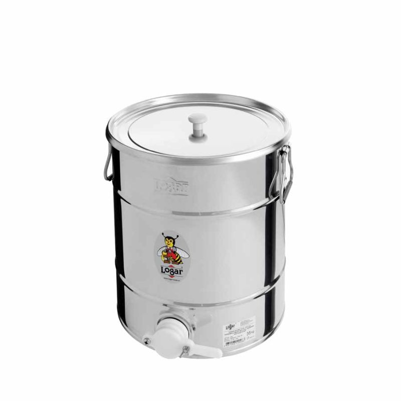 Logar afvulcontainer 35 kg, kunststof knijpkraan (Art. Nr. 2008)